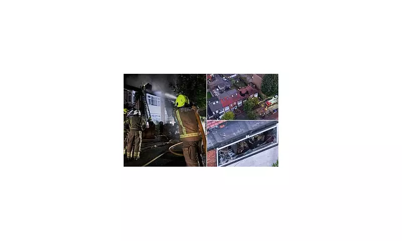 North London Cannabis Factory Inferno: 70 Firefighters Battle Blaze in Suspected Drug Den