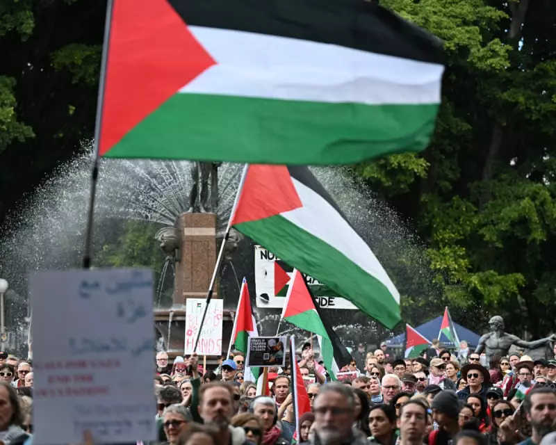 Pro-Palestine Protesters March Across Sydney Harbour Bridge Amid Wild Weather Warnings