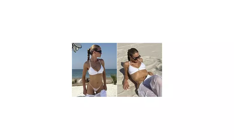 Rosie Huntington-Whiteley Stuns in a Daring White Bikini on the Beach – See the Jaw-Dropping Photos!