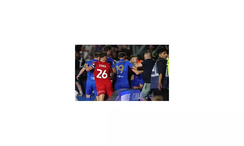 Shocking Moment Football Thug Sparks Ugly Brawl in Opening Game – Security Overwhelmed!