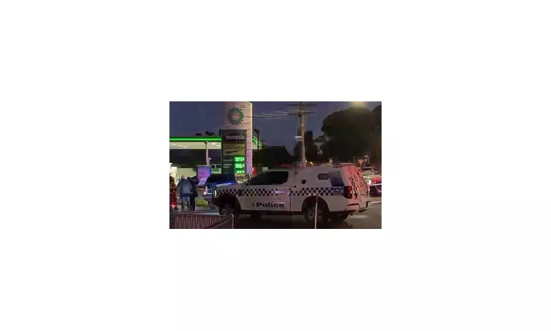 Shocking Stabbing at BP Service Station in Dandenong: Police Hunt Attacker