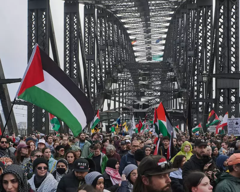 Sydney Unites in Soaking Wet March for Gaza: Thousands Brave Rain to Demand Justice