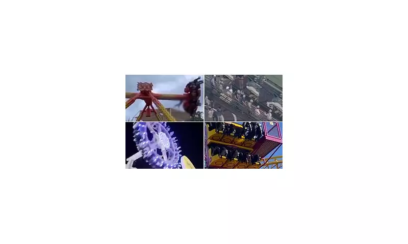 Terrifying Theme Park Ride Malfunction Leaves Passengers Stranded Mid-Air – Shocking Footage Emerges