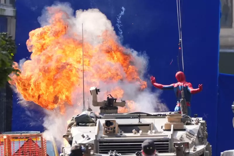 Tom Holland Spotted Filming New Spider-Man Scenes in Glasgow