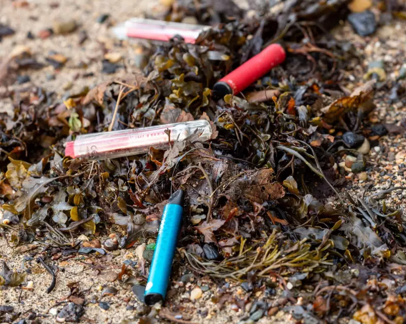 Vaping Waste Crisis: Disposable Vapes Flood UK Coastlines, Alarming Beach Clean Volunteers
