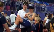 7ft 2in South Korean MMA Star Bicep Curls Tottenham's Son Heung-min in Hilarious Gym Moment