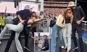 Abbey Clancy and Peter Crouch's PDA Spectacle at Oasis Gig in Dublin | Daily Mail