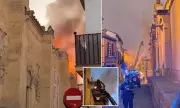 Ancient Spanish Church Engulfed in Flames: Firefighters Race to Save Historic Landmark