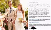 Bride and Groom Slammed for 'Narcissistic' Wedding Email Demanding Gifts and Cash