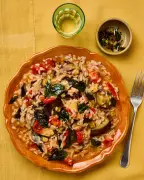 Delicious Vegan Sri Lankan-Style Aubergine & Tomato Rice Recipe by Meera Sodha