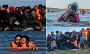 Desperate Migrants Wade Neck-Deep Through Icy Calais Waters in Perilous Bid for UK
