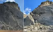Dramatic Rockfall at Dorset Beach: Shocking Moment Cliff Collapses Onto Sand