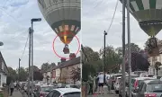Heroic Dog Walker Averts Disaster as Hot Air Balloon Crashes into UK Residential Street | Dramatic Footage