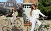Jennifer Lopez Sizzles in Casual Hamptons Photoshoot, Straddling a Bicycle in Denim Shorts | Daily Mail
