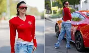 Julia Fox Stuns in Bold American Football-Inspired Outfit During Solo Outing in NYC