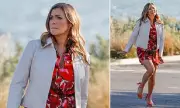 Kym Marsh Stuns in Floral Minidress Filming Dramatic Scenes for 'The Imposter' in Melbourne | Daily Mail