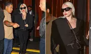 Lady Gaga Sizzles in NYC: A Daring Black Ensemble for The Big Apple | Daily Mail