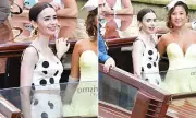 Lily Collins Stuns in Polka Dots as 'Emily in Paris' Films Fifth Season in Venice