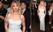 Lottie Moss Stuns in Elegant White Beaded Dress at 'The Materialists' Gala Screening