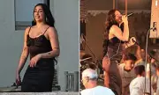 Lourdes Leon Stuns in Satin Slip Dress During Electrifying Ibiza Performance with Band Lolahol | Daily Mail