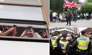 Migrants Mock Protesters in Islington: Chaos Erupts Outside Hotel Housing Asylum Seekers