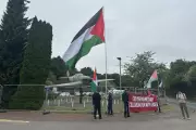 Pro-Palestine Activists Disrupt RAF Event in London: Calls for Gaza Ceasefire Grow Louder