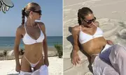 Rosie Huntington-Whiteley Stuns in a Daring White Bikini on the Beach – See the Jaw-Dropping Photos!