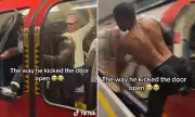 Shocking Moment: Tube Passenger Kicks Window in Frustration – Chaos on London Underground