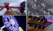 Terrifying Theme Park Ride Malfunction Leaves Passengers Stranded Mid-Air – Shocking Footage Emerges
