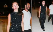 Thylane Blondeau Stuns in Sheer Crochet Dress for Romantic Dinner Date in Saint-Tropez