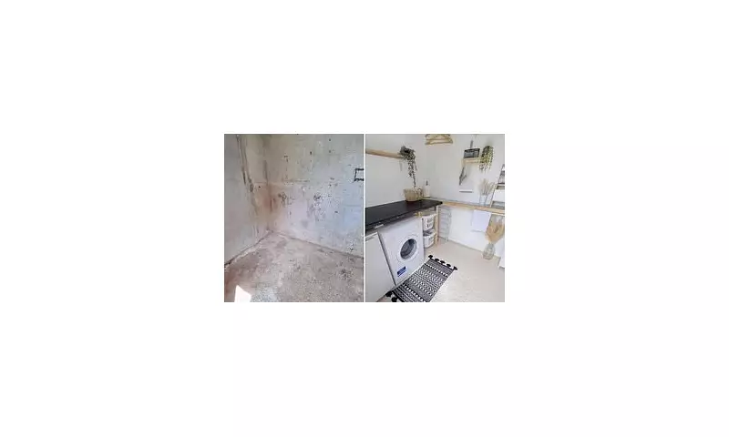 DIY On A Dime: Professional Organiser Transforms Grubby Shed Into Stunning Laundry Room For Just £50