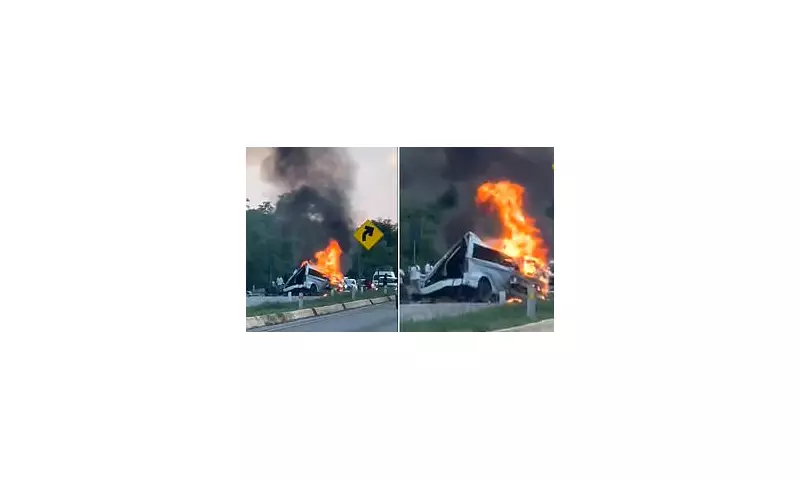 Horror Inferno in California: 15 Dead as Truck Packed with Migrant Workers Crashes and Erupts in Flames | Daily Mail