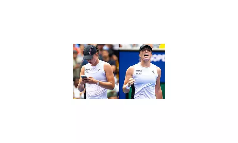 Iga Swiatek's Bizarre Mid-Match Texting Moment Stuns US Open Crowd | Daily Mail