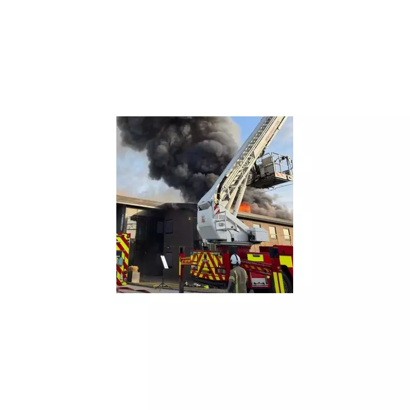 Major Blaze Engulfs Witham Industrial Estate: Essex Firefighters Battle Huge Inferno