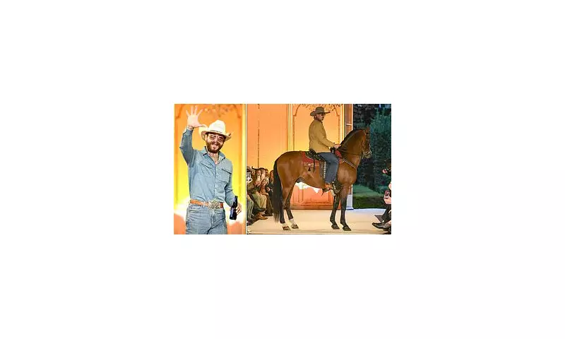 Post Malone Stuns Paris Fashion Week with Live Horse on Runway | Daily Mail