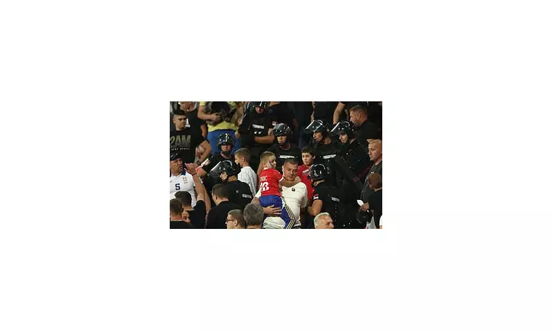 Riot Police Clash with Serbia Fans in Chaotic Scenes Before England Match at Wembley