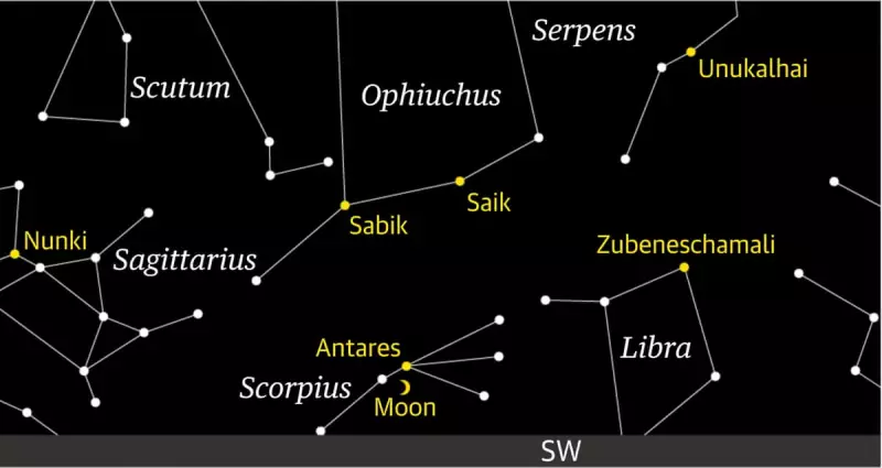Stargazer's Delight: Moon and Antares Set for Dazzling Conjunction Over UK Skies