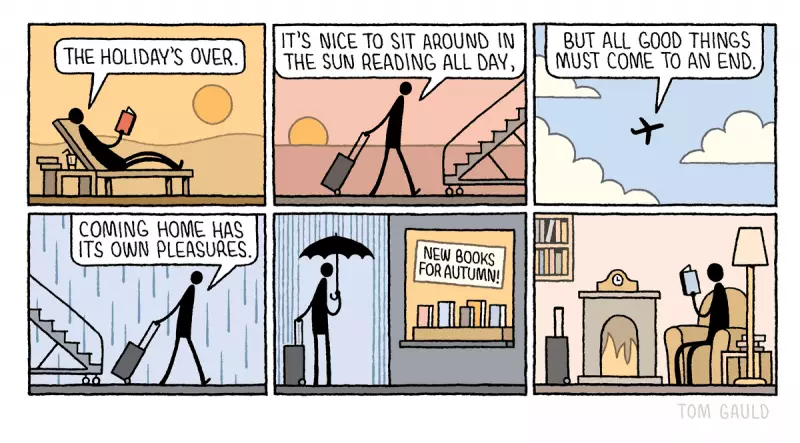 Tom Gauld's Hilarious Take on Post-Holiday Reality | A Relatable Masterpiece