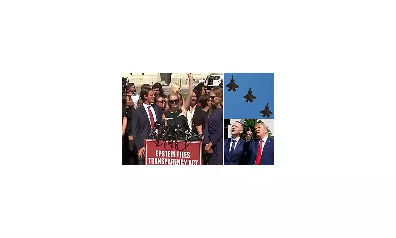 Trump Accused of Mocking Epstein Victims with Military Flyover During Interview