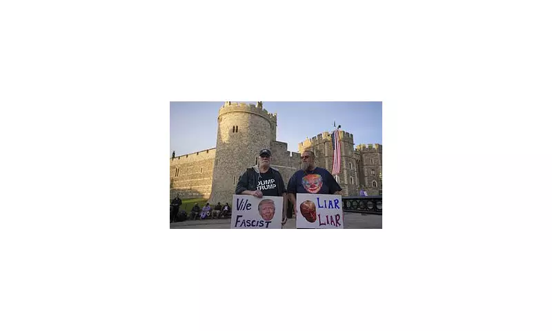 Trump Protesters Descend on Windsor Castle | Demonstrators Gather as Former US President Visits Royal Residence