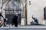 Banksy's Latest Stunt: Artwork Scrubbed From Royal Courts of Justice In Broad Daylight