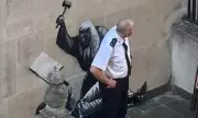 Banksy's Provocative New Artwork Vandalised by Council Workers Outside Royal Courts of Justice | Daily Mail