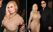Coco Austin Suffers Major Wardrobe Malfunction at NYFW in Daring Sheer Gown | Daily Mail