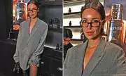 Cruz Beckham's Girlfriend Jackie Apostel Stuns in Chic Grey Blazer at Exclusive Dior Sauvage Party in London