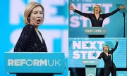 Dame Andrea Jenkyns Steals Reform UK Conference Show With Rock Star Entrance in Blue Jumpsuit | Daily Mail