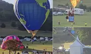 Dramatic Hot Air Balloon Crash Landing at Wiltshire Country Fair Sparks Emergency Response | Exclusive Footage