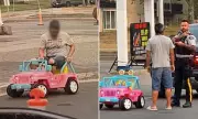 Drunk Driver Arrested Riding Barbie's Pink Power Wheels Jeep on UK Street in Bizarre Slurpee Run
