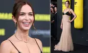 Emily Blunt Dazzles in a Smashing Red Gown at The Pain Hustlers Premiere in Berlin