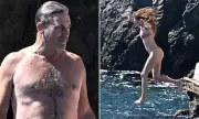 Jon Hamm, 54, and bikini-clad wife Anna Osceola, 37, enjoy a wet and wild romantic getaway on the Amalfi Coast