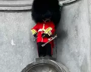 Manneken Pis Dons Historic Uniform to Honour British WWII Liberators of Brussels | The Guardian
